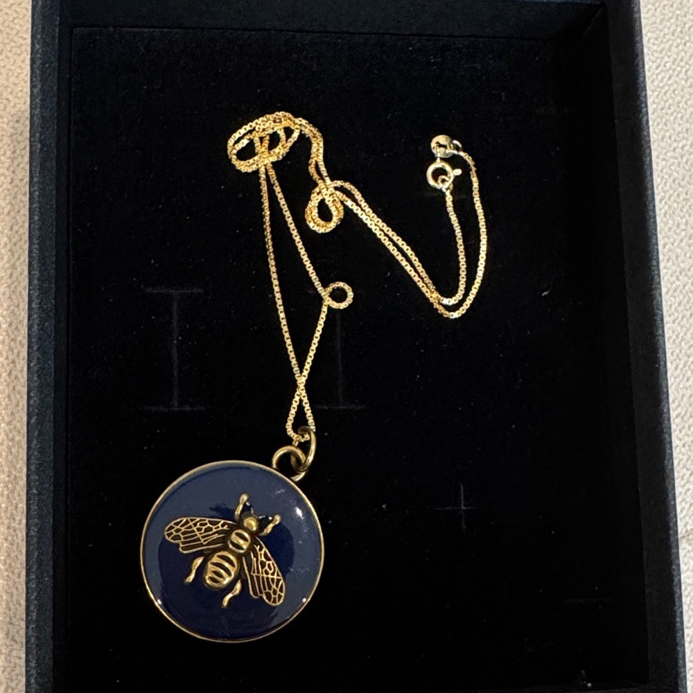 Bee Gold Medallion Necklace